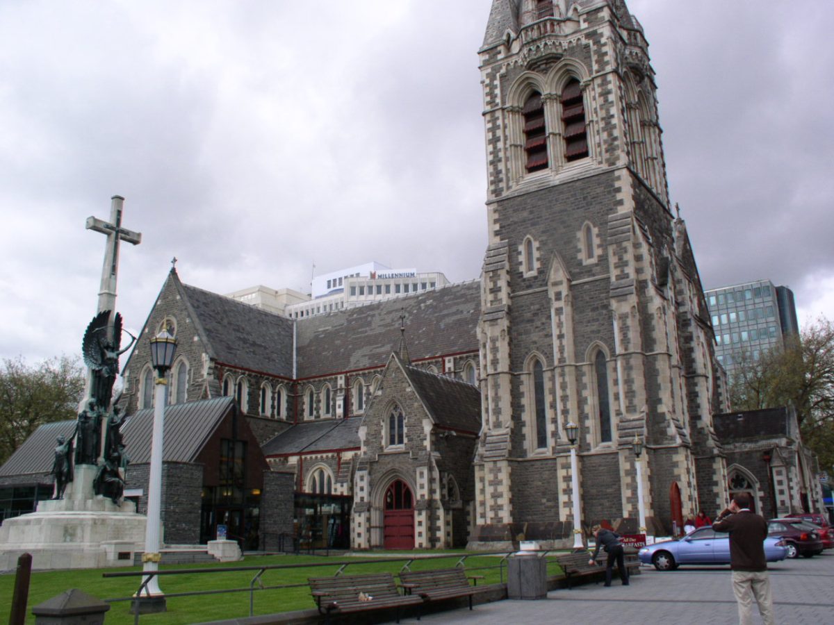 The cathedral - before it was partly destroyed during the earth quakes in 2010 and 2011